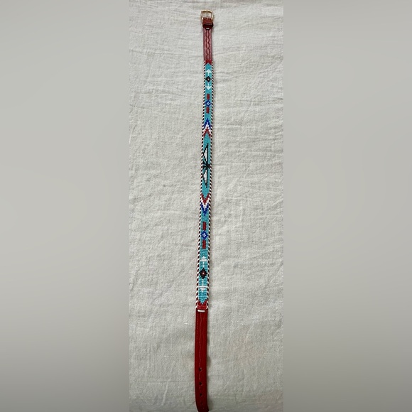 Vintage Beaded Skinny Belt - Picture 6 of 6